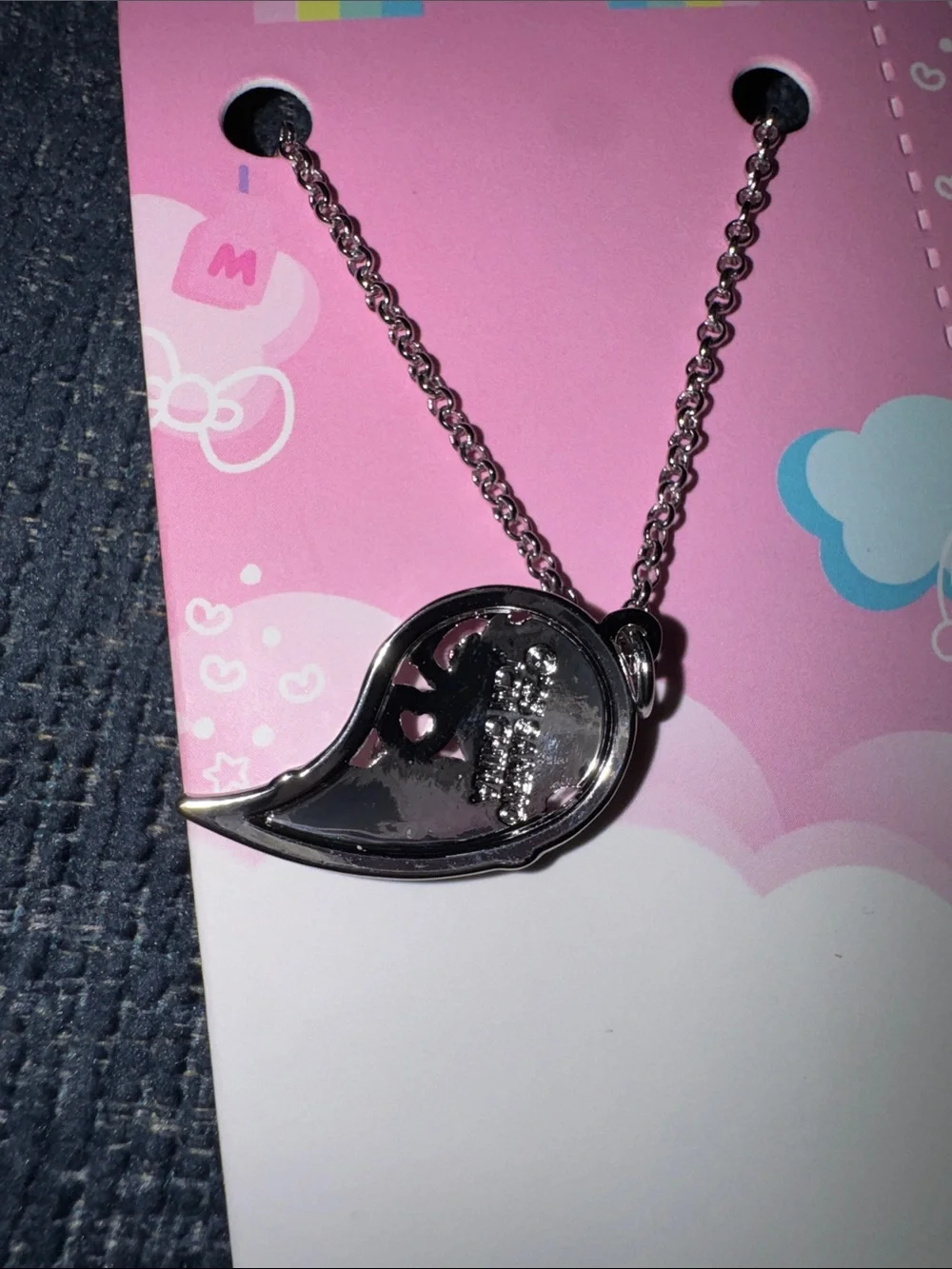 Hello Kitty - NEW Split-Heart Pendant Necklace Set of 2